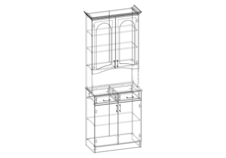 Буфет Констанция 2-х створчатый сандал светлый