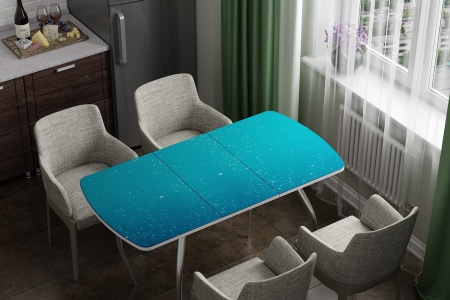 Стол Обеденный Раздвижной Бочонок Фотопечать (Ш-1100/1400 х Г-700 х В-760 мм)/Разные Цвета