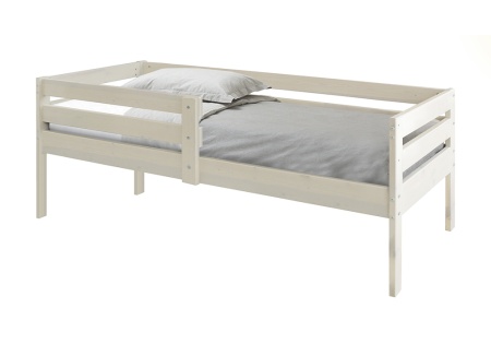 Кровать Норка мини с бортиком выбеленная береза